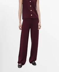 Mango Women's Elastic Waistband Knitted Pants