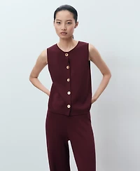 Mango Women's Elastic Waistband Knitted Pants