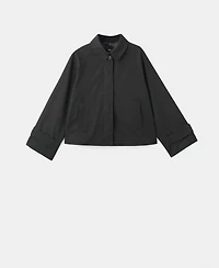 Mango Women's Epaulettes Detail Short Oversized Trench Coat