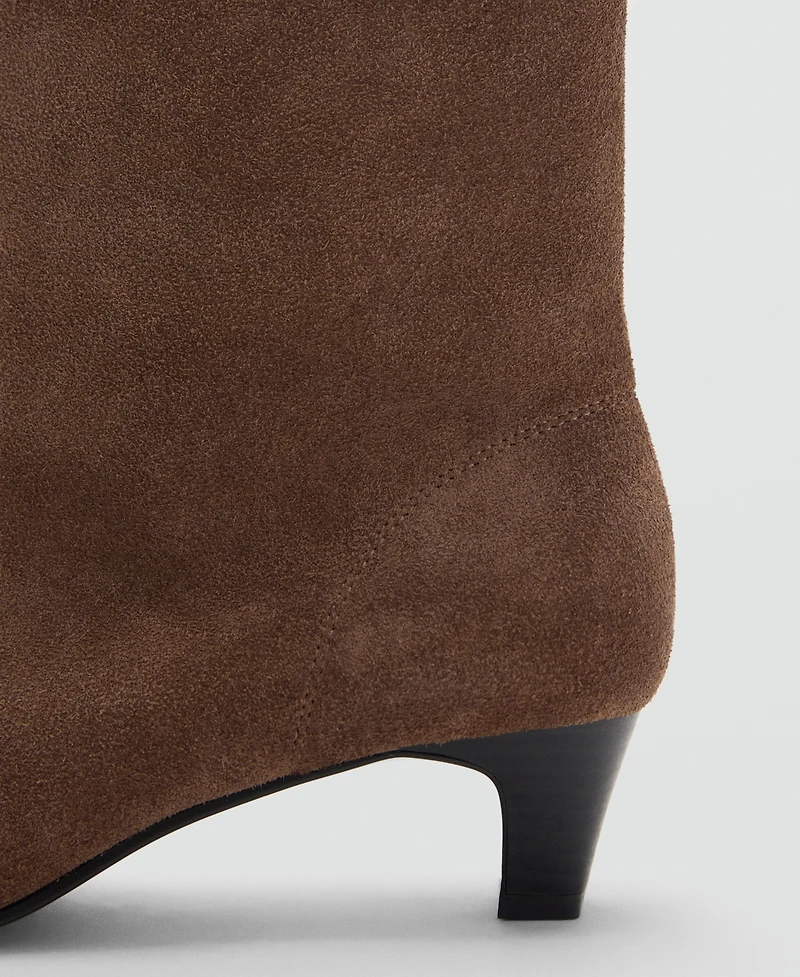 Mango Women's Suede Leather Ankle Boots