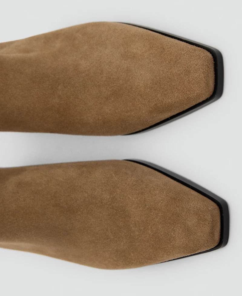 Mango Women's Heel Suede Ankle Boots