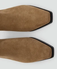 Mango Women's Heel Suede Ankle Boots