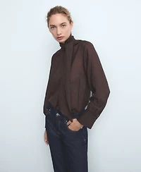 Mango Women's Violet Flared High-Rise Jeans