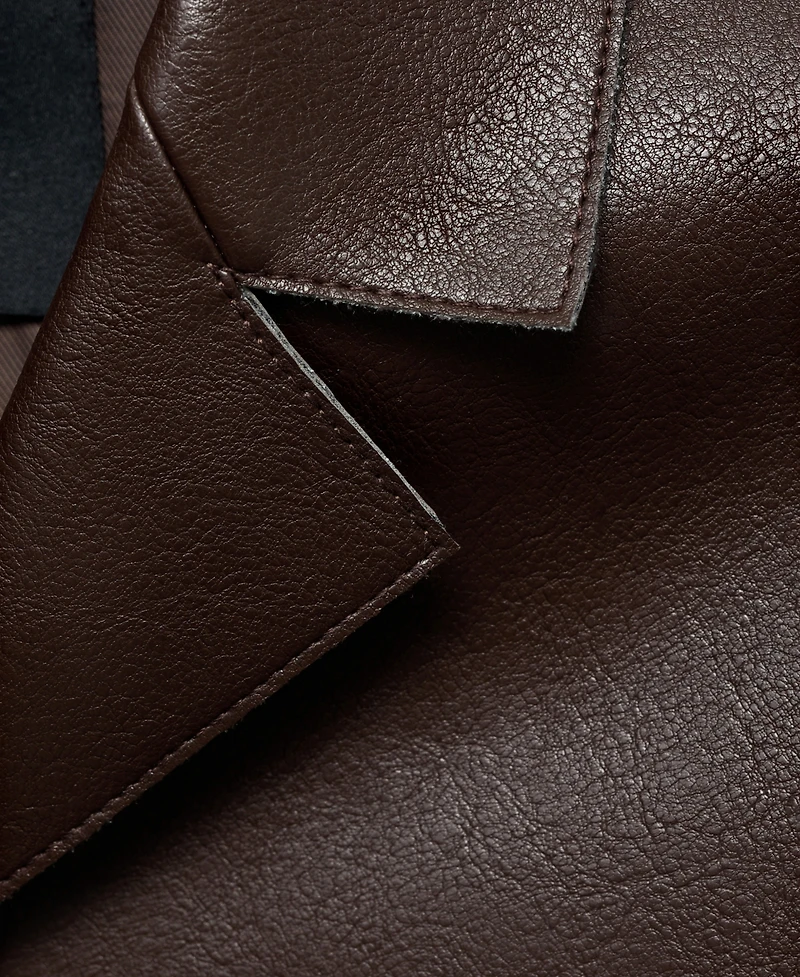 Mango Women's Pockets Leather-Effect Jacket