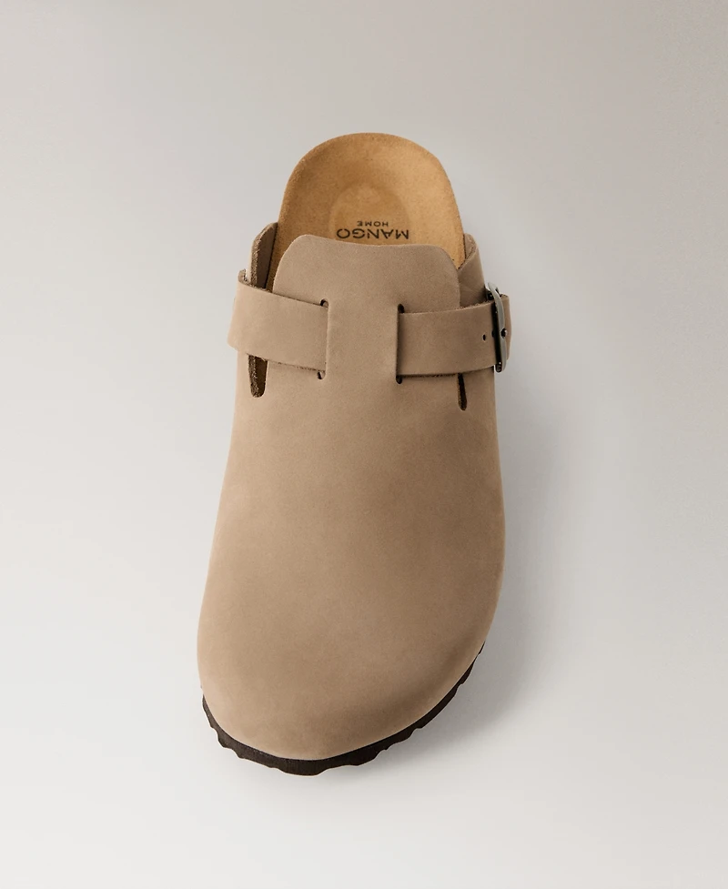 Mango Women's Leather Clog Shoes