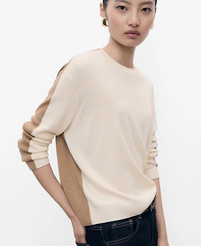 Mango Women's Combined-Design Sweater