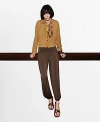 Mango Women's Buttons Suede Jacket