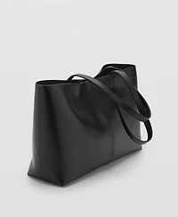 Mango Women's Double Handle Shopper Bag