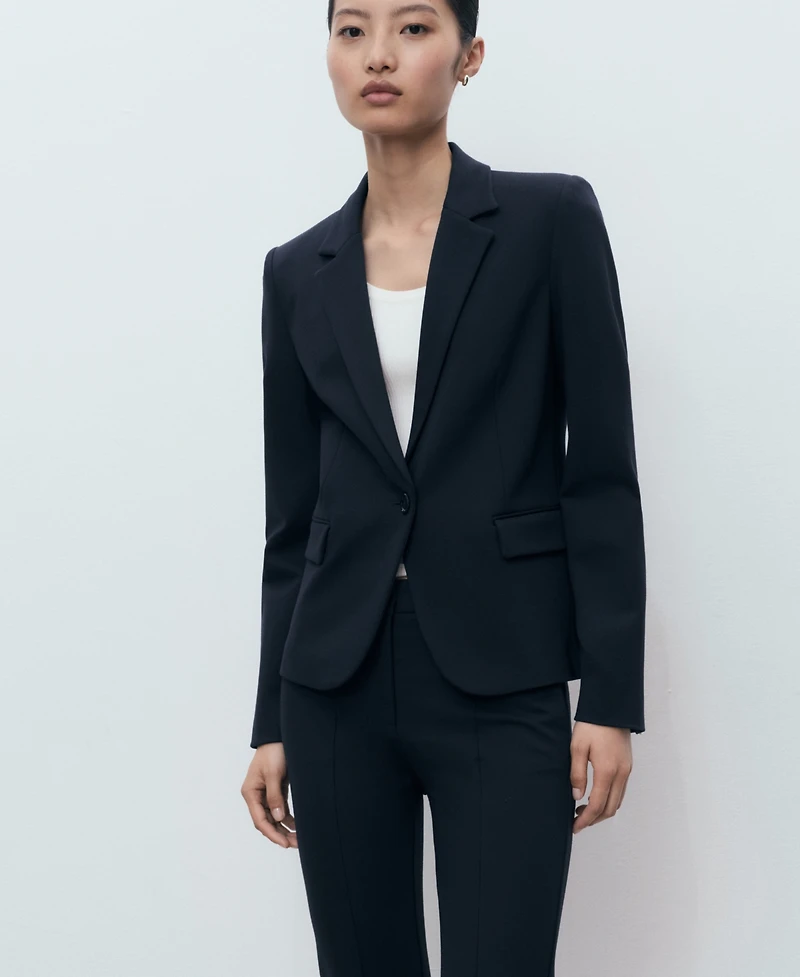 Mango Women's Straight Mid-Rise Pants