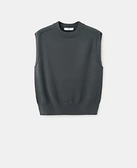 Mango Women's Seam Detail Knitted Sweater Vest