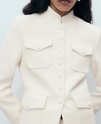 Mango Women's Pockets Boucle Jacket