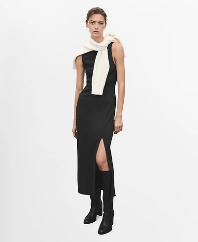 Mango Women's Cut-Out Ruched Dress