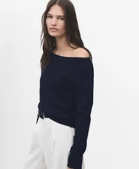 Mango Women's Fine-Knit Boat-Neck Sweater