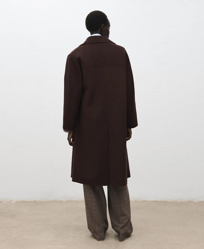 Mango Women's Handmade Oversized Wool Coat