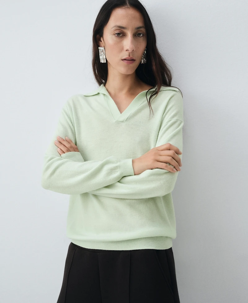 Mango Women's Wool Polo-Neck Sweater