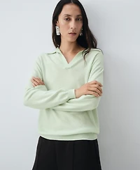 Mango Women's Wool Polo-Neck Sweater