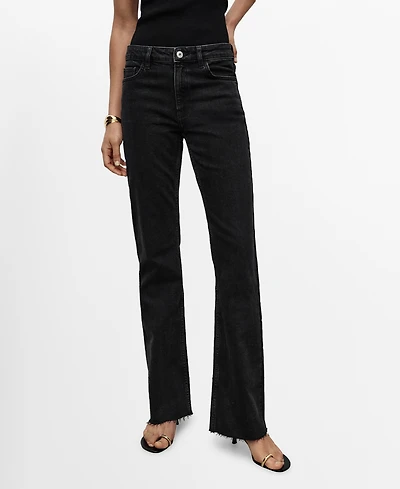 Mango Women's Fiona Flared Mid-Rise Jeans