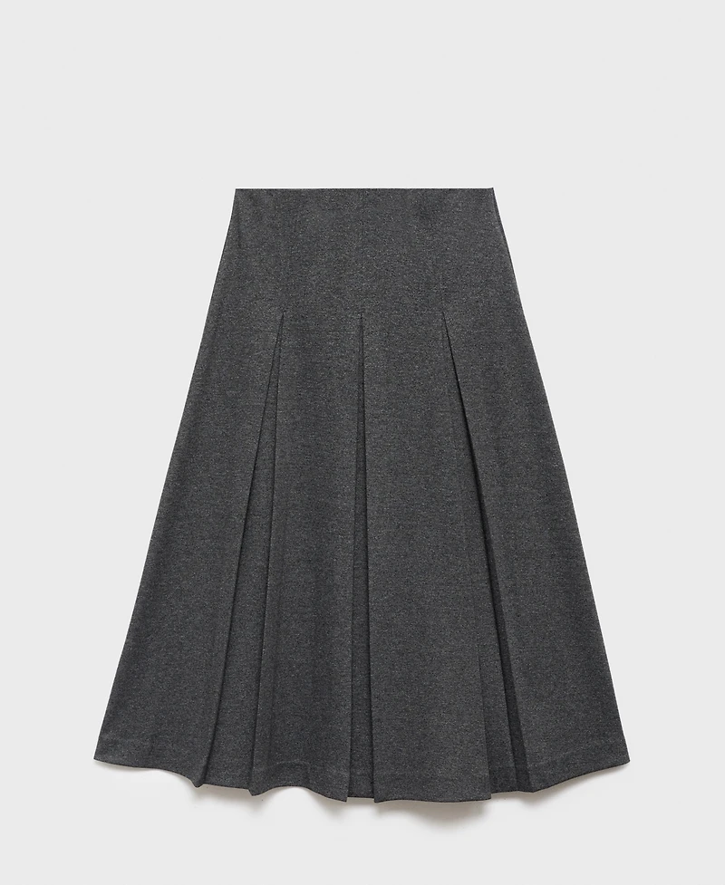Mango Women's Pleated A-Line Skirt