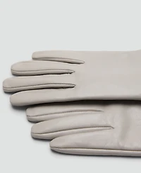 Mango Women's Leather Long Gloves