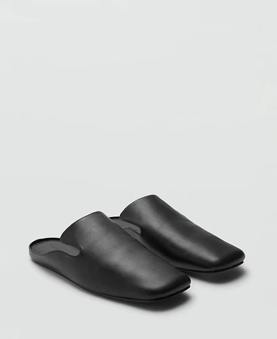 Mango Women's Leather Square-Toe Shoes