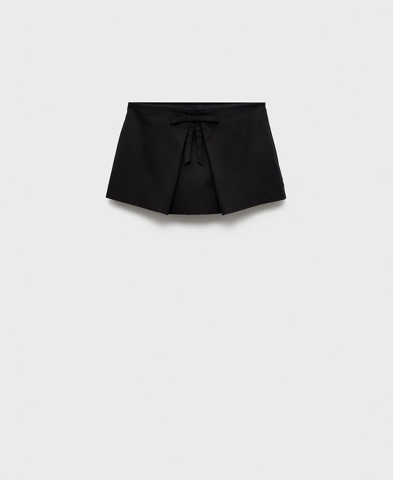 Mango Women's Bow Detail Mini Skort