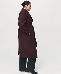 Mango Women's Virgin Wool Chimney Collar Coat