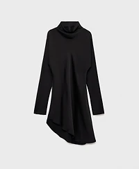Mango Women's Asymmetrical Satin-Finish Dress