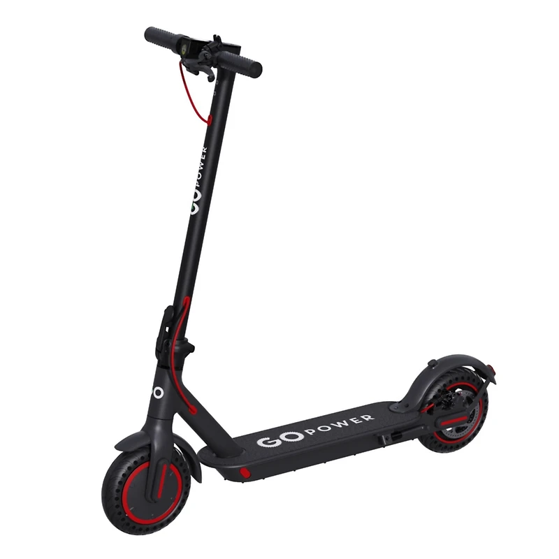 GoZoom Electric Scooter | Lightweight Foldable Commuter E-Scooter | 350W Hub Motor | Solid 8.5” Tires | Led Display | Disc Brakes | 3 Speed Mod