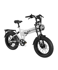 GoPowerBike GoExplore Electric Bike | Foldable Comfortable E-Bike with Hidden Battery | 500W Hub Motor | 20” Rubber Tires | Disc Brakes | Front