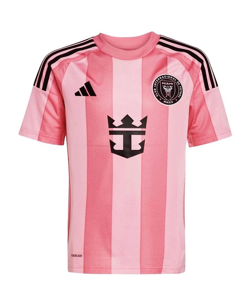 Adidas Big Boys and Girls Rodrigo De Paul Light Pink Inter Miami Cf 2025 Euforia Replica Player Jersey