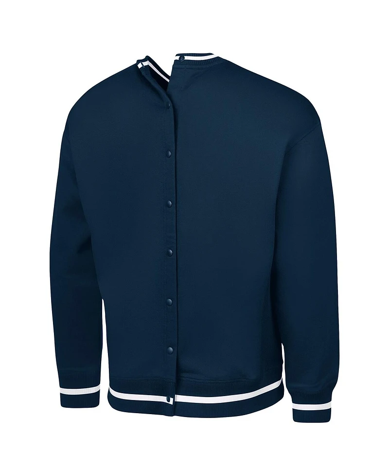 G-iii Sports by Carl Banks Men's Navy Dallas Cowboys Adaptive Blocker Fleece Pullover Sweatshirt