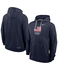 Nike Men's Navy Team Usa Standard Issue Dri-fit Hoodie