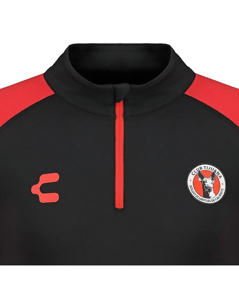 Charly Men's Black Club Tijuana 2024/25 Quarter-Zip Pullover Sweatshirt