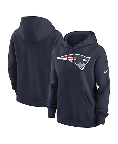 Nike Women's Navy New England Patriots Team Logo Club Fleece Pullover Hoodie