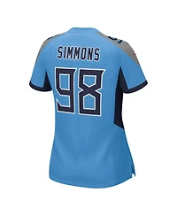 Nike Women's Jeffery Simmons Light Blue Tennessee Titans Team Game Jersey