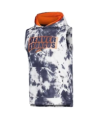 Msx by Michael Strahan Men's Navy Denver Broncos Resistance Sleeveless Pullover Hoodie