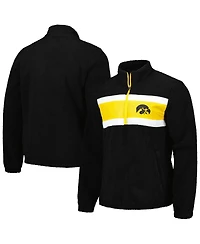 G-iii Sports by Carl Banks Men's Black Iowa Hawkeyes Pinch Runner Half-Zip Sweatshirt