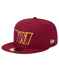 New Era Men's Burgundy Washington Commanders Main 59FIFTY Fitted Hat