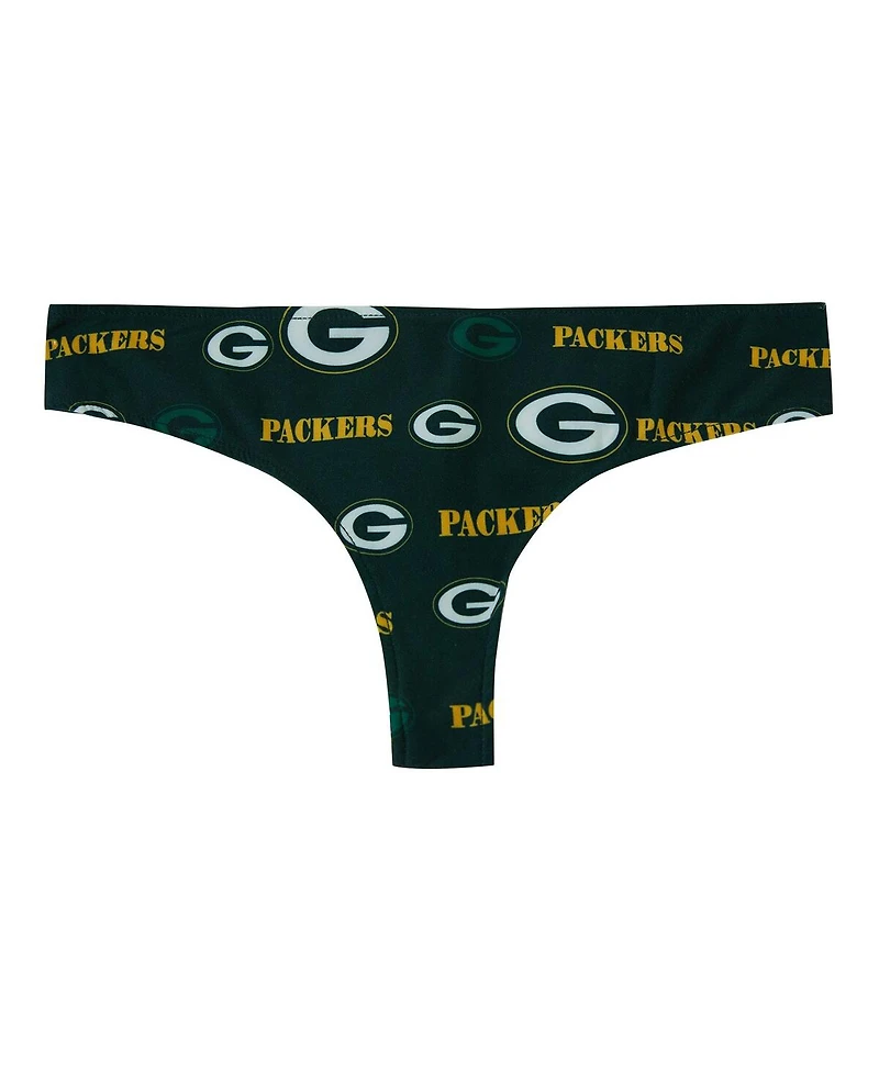 Concepts Sport Women's Green Bay Packers Mosaic All Over Print Thong