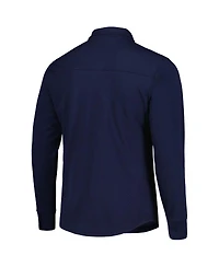 Antigua Men's Navy Seattle Sounders Fc Streamer Diamond Button-Up Shacket