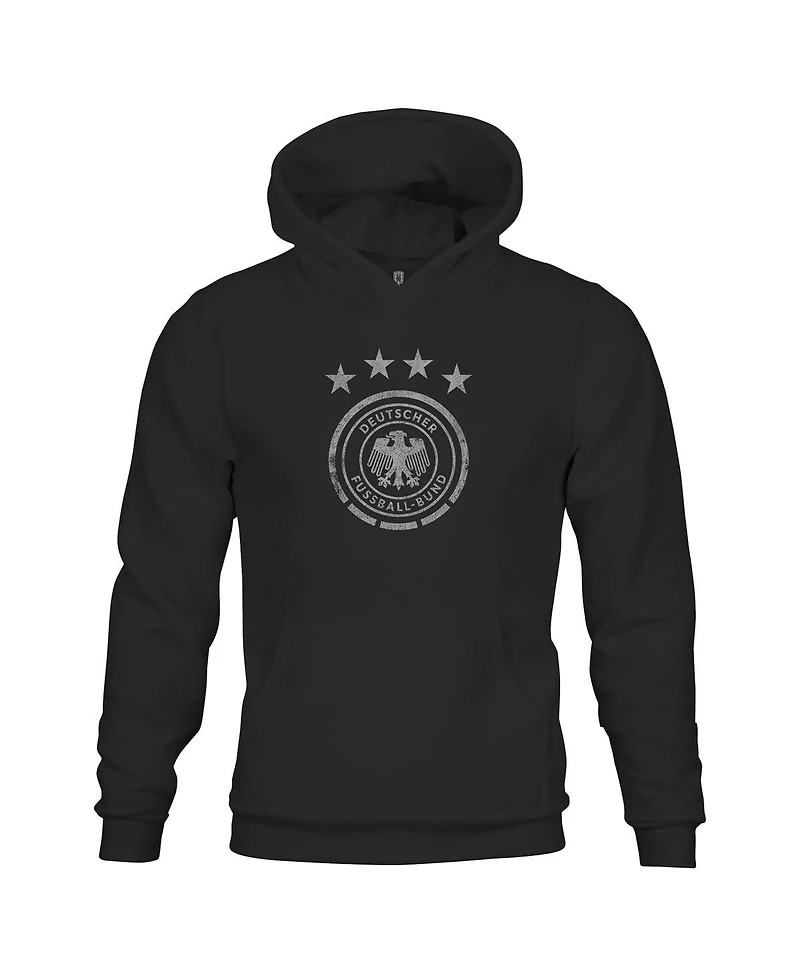 1863FC Big Boys and Girls Black Germany National Team Mono Badge Fleece Pullover Hoodie