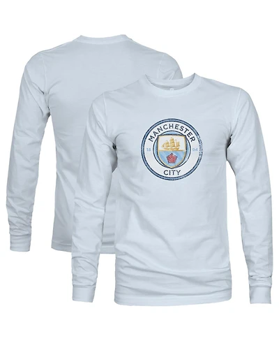 1863FC Men's Light Blue Manchester City Color Badge Long Sleeve T-Shirt