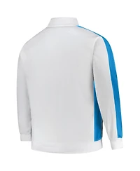 Fanatics Men's White Detroit Lions Big Tall Tricot Full-Zip Track Jacket