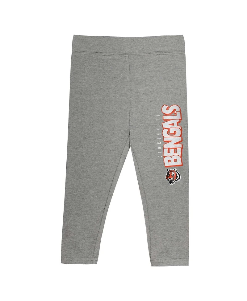 Outerstuff Toddler 2-Piece Cincinnati Bengals Club House Long Sleeve Hoodie Top and Leggings Set