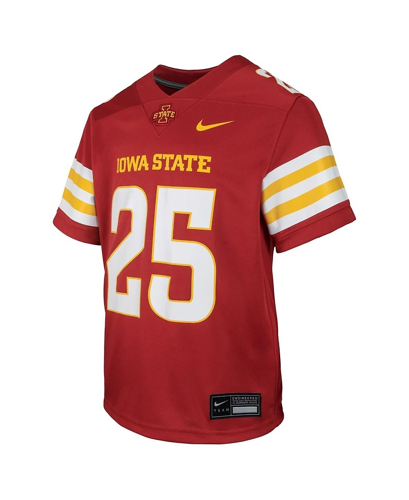 Nike Big Boys and Girls 25 Cardinal Iowa State Cyclones Untouchable Replica Game Jersey