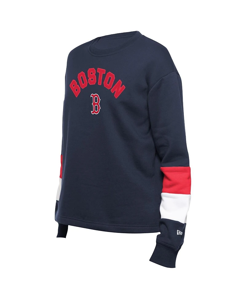 New Era Women's Navy Boston Red Sox Game Day Color Pullover Sweatshirt