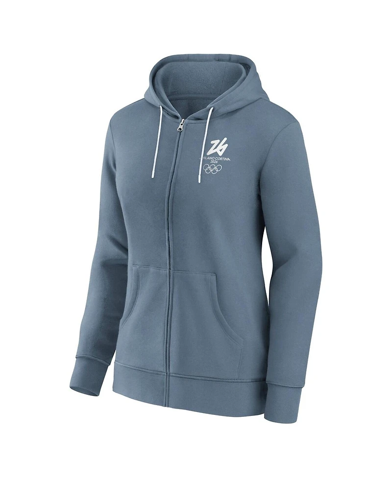 Fanatics Women's Blue Milano Cortina 2026 Winter Olympics Full-Zip Hoodie