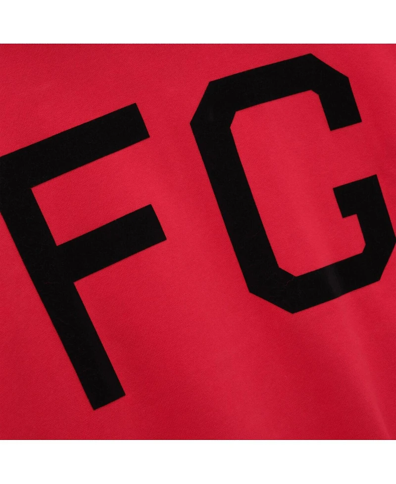 Fear of God Men's Red Kansas City Monarchs Negro Leagues Baseball Museum Fleece Pullover Hoodie