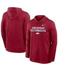 Nike Men's Cardinal Arkansas Razorbacks 2025 Sideline Dri-fit Long Sleeve Hoodie T-Shirt