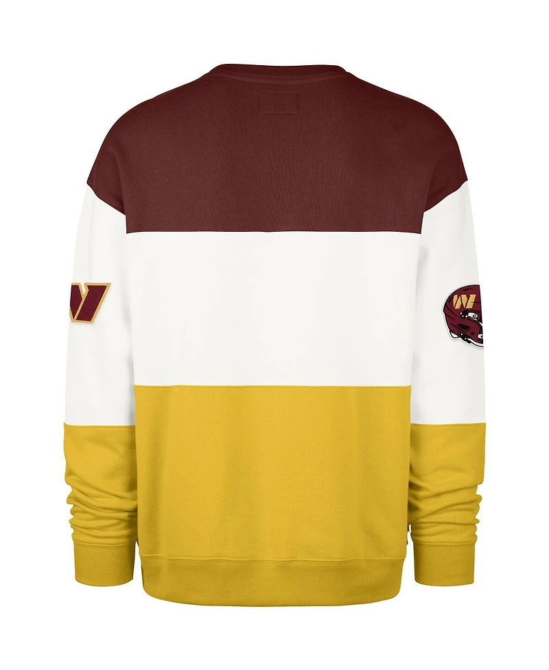 '47 Brand Men's Burgundy/Gold Washington Commanders Breeze Maximalist Sweatshirt